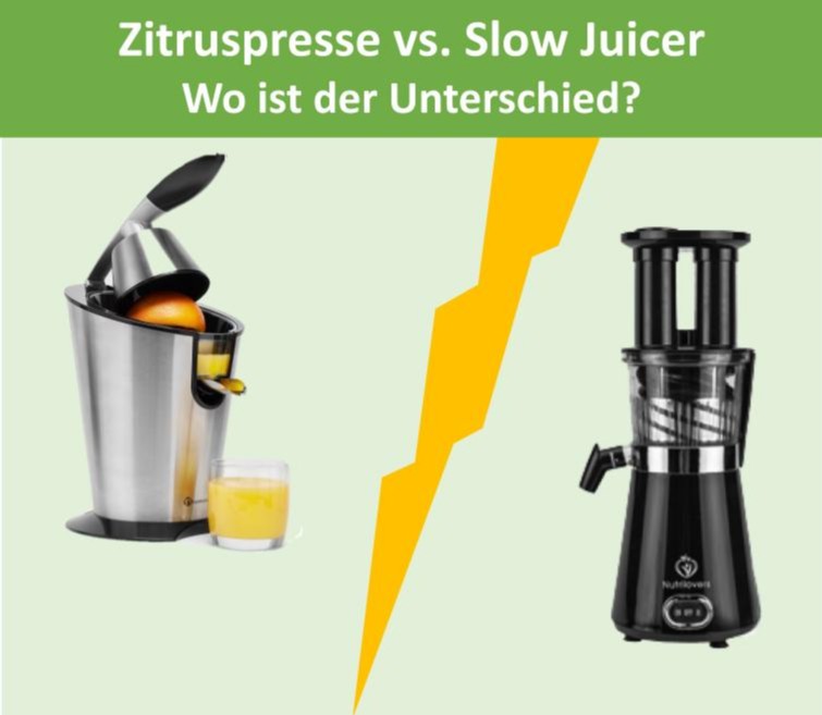 ▷ Zitruspresse vs. Slow Juicer Entsafter