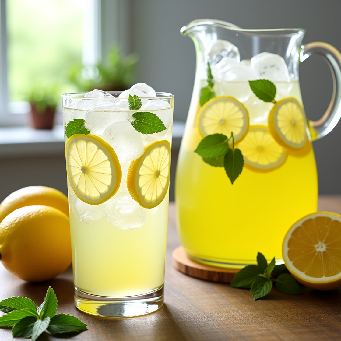 Hausgemachte Zitronenlimonade