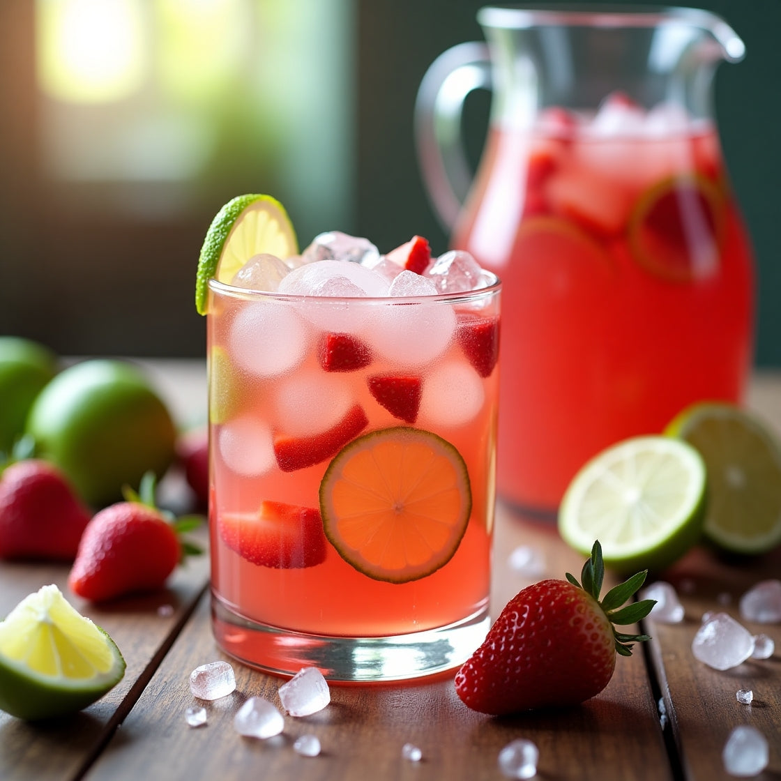 Erdbeer-Rhabarber-Limonade