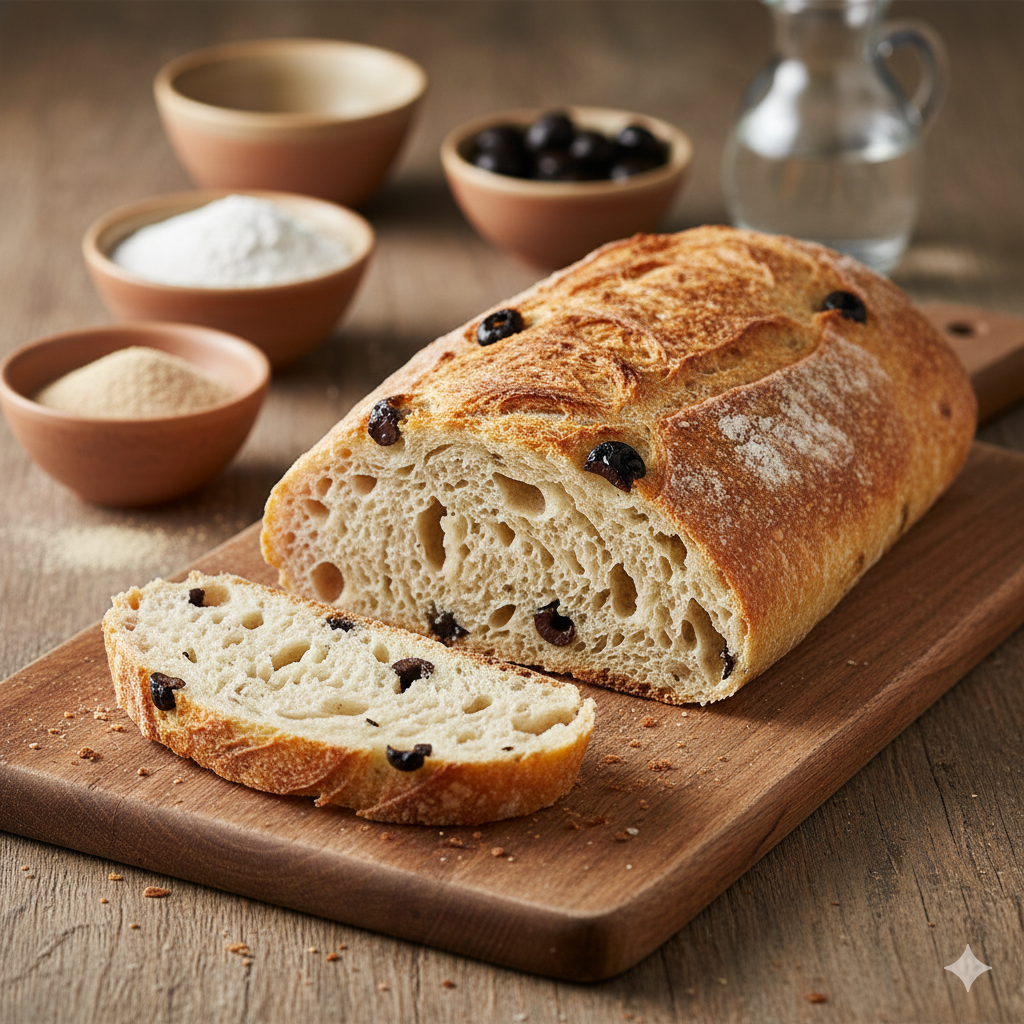 Oliven-Ciabatta mit 5 Zutaten