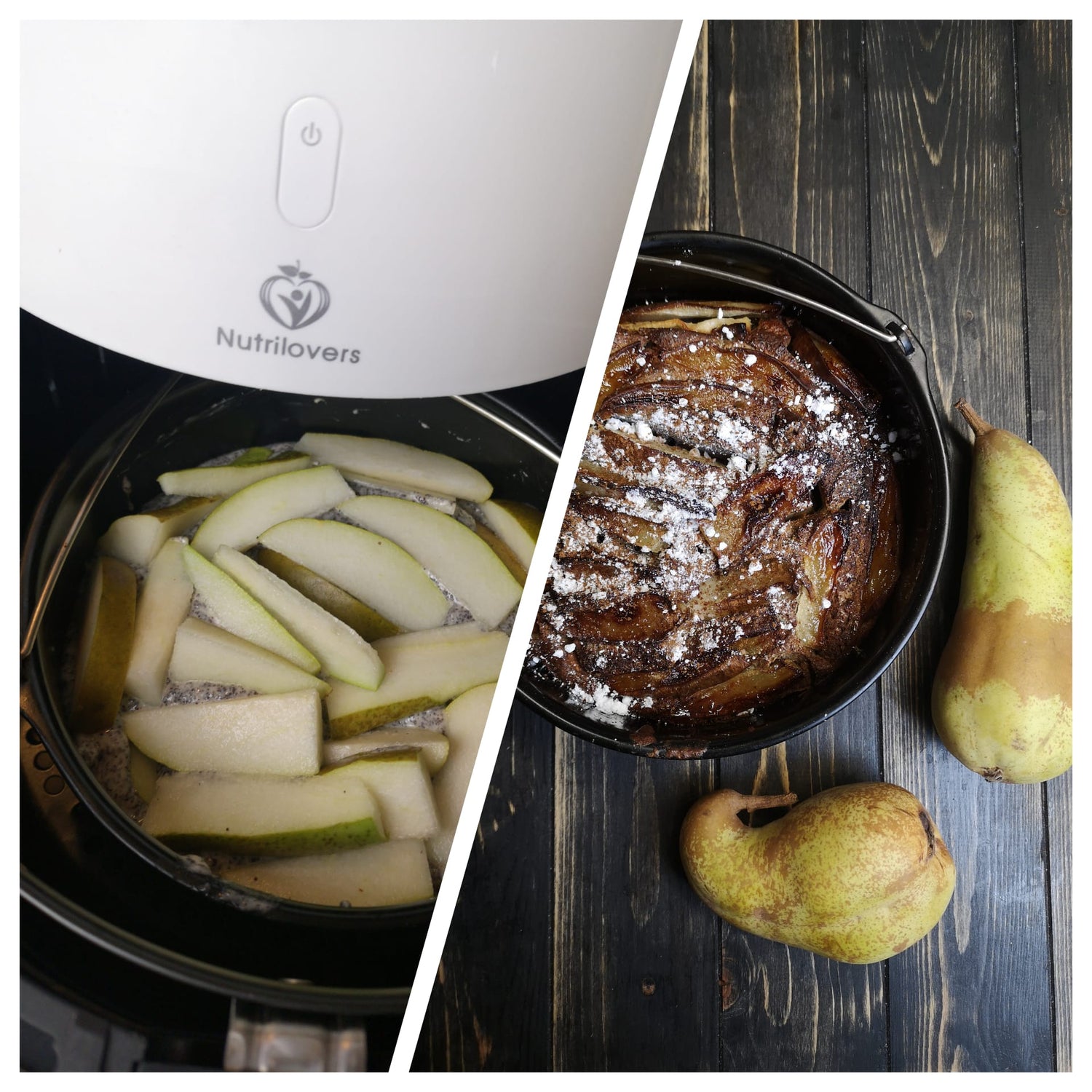 Birnen-Mohnkuchen aus der #Heißluftfritteuse Birne und Mohn sind wie geschaffen füreinander und Birnen haben jetzt grad sogar Saison!