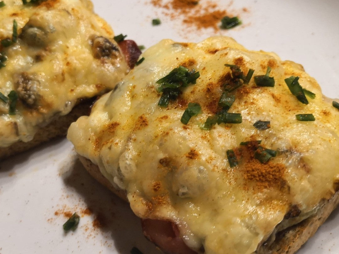 Überbackener Champignon-Toast | Heißluftfritteusen Rezept