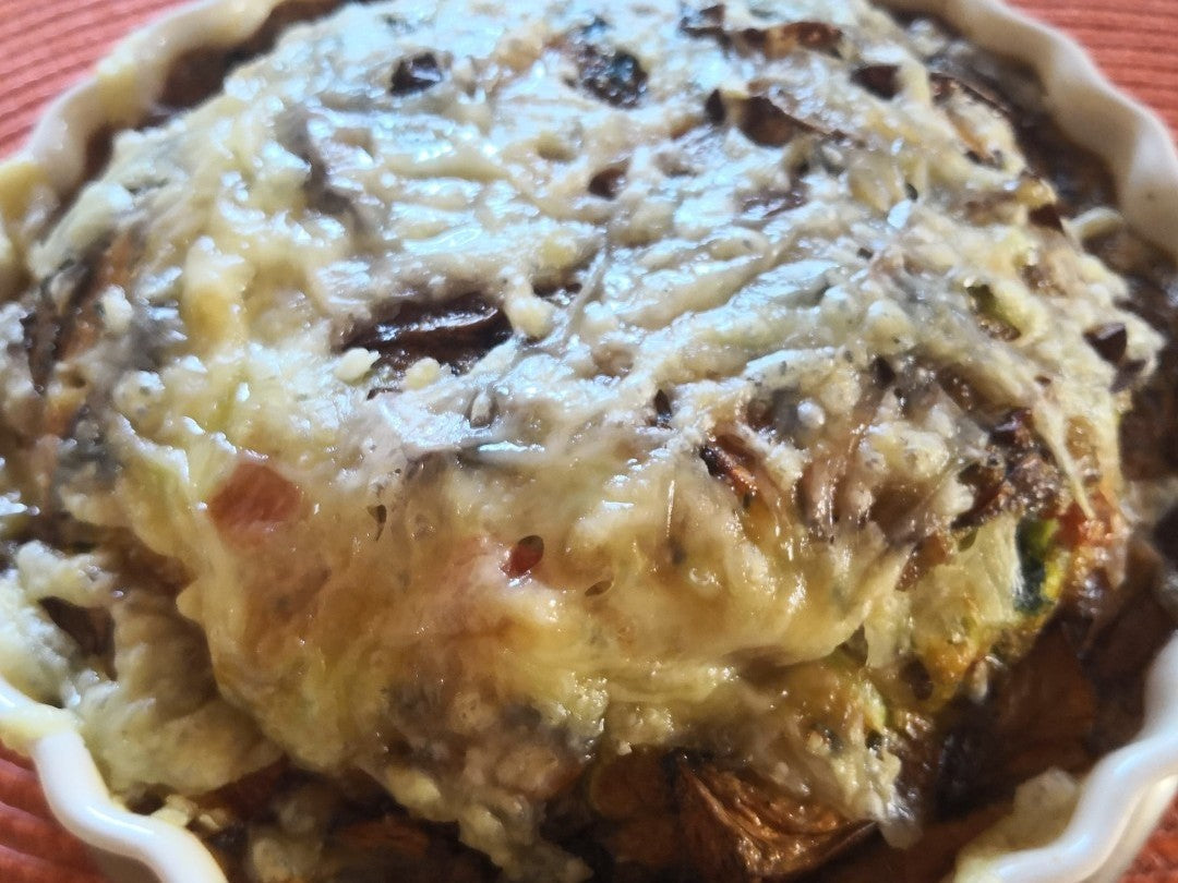 Omelett mit Pilzen, Speck und Tomate | Heißluftfritteusen Rezept