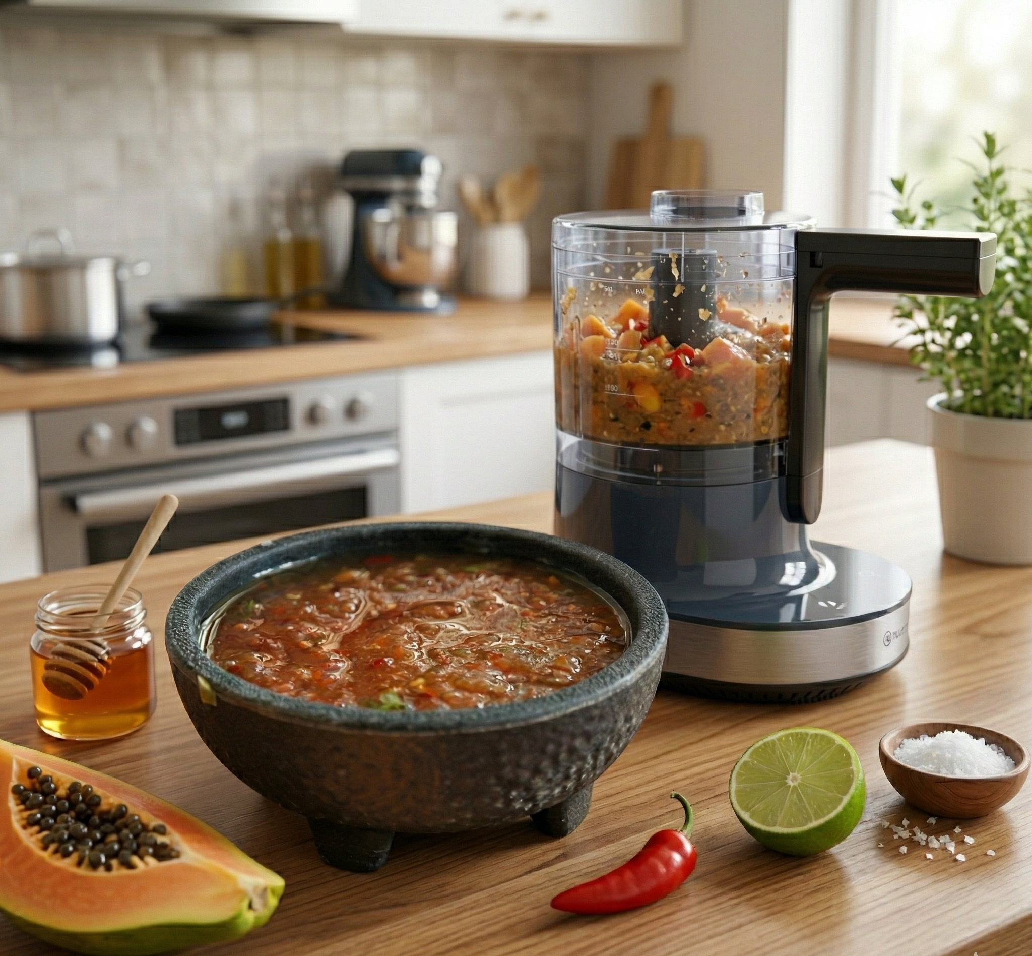 Papaya-Chili-Dip aus dem NUTRI-CHOPPER 4D