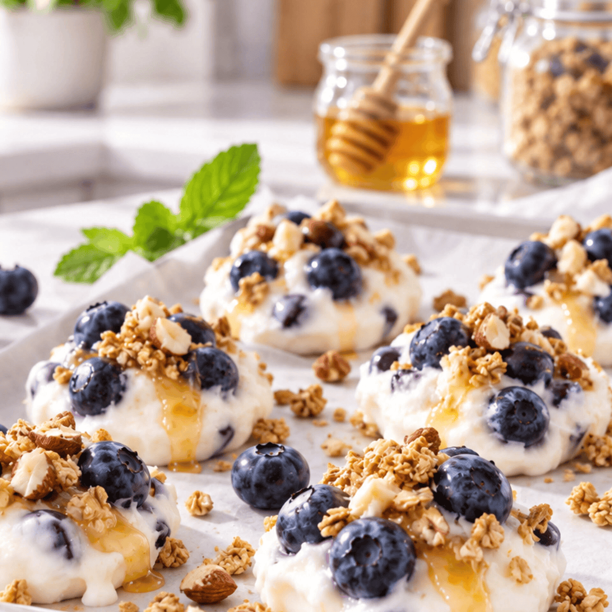 Heidelbeer-Joghurt-Bites