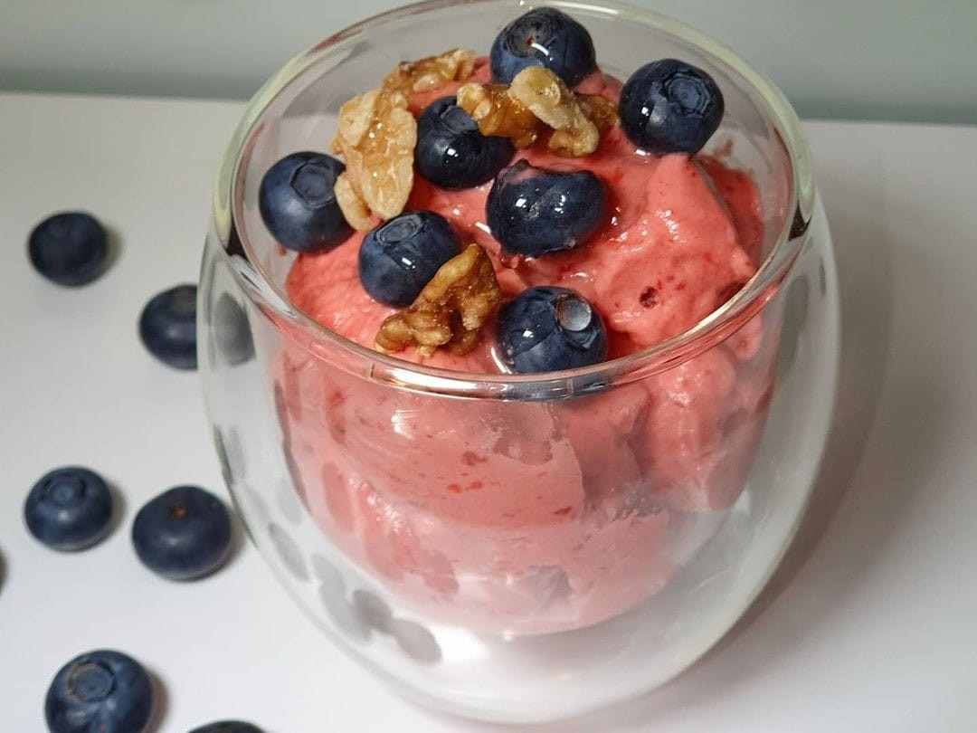 Gesund snacken? Erdbeer-Bananeneis