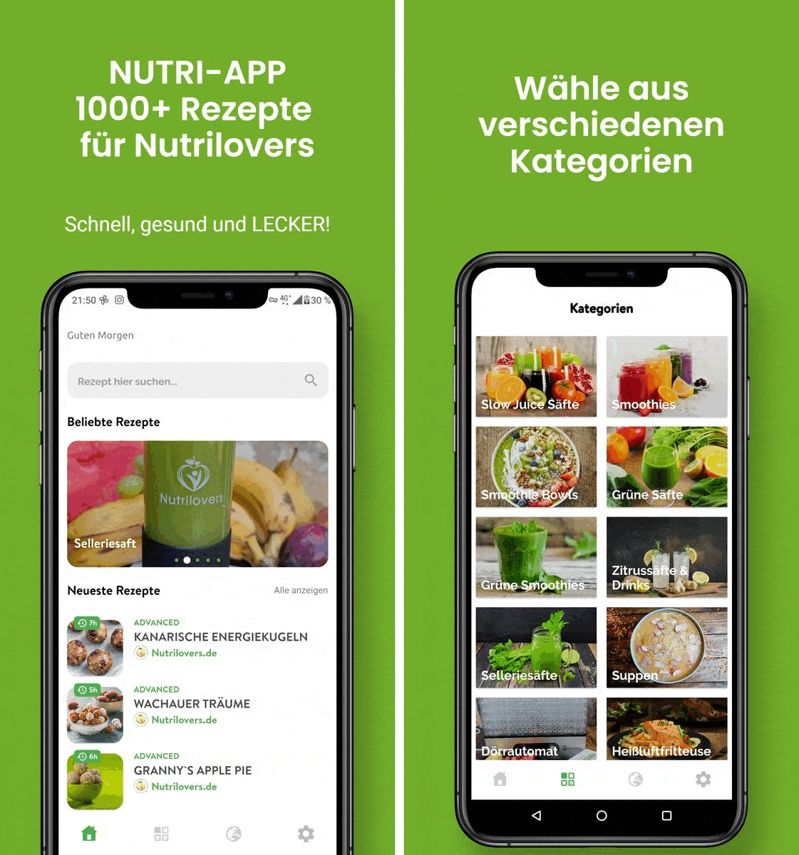 rezepte anwendung,rezepte app,nutrilovers,rezeptbuch
