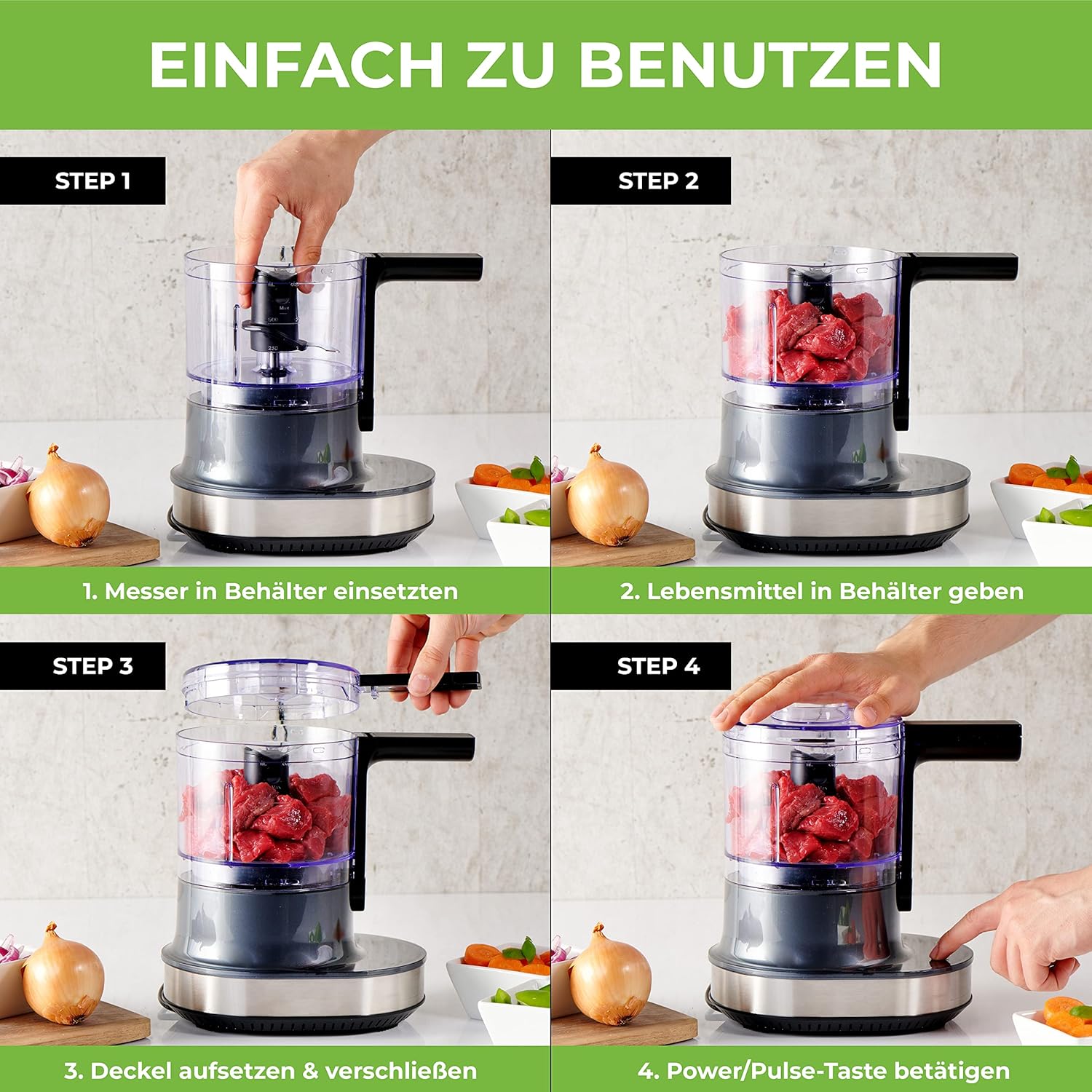 Nutrilovers QUICK-JUICER & NUTRI-CHOPPER 4D - Entsafter & Zerkleinerer | Spar-Bundle