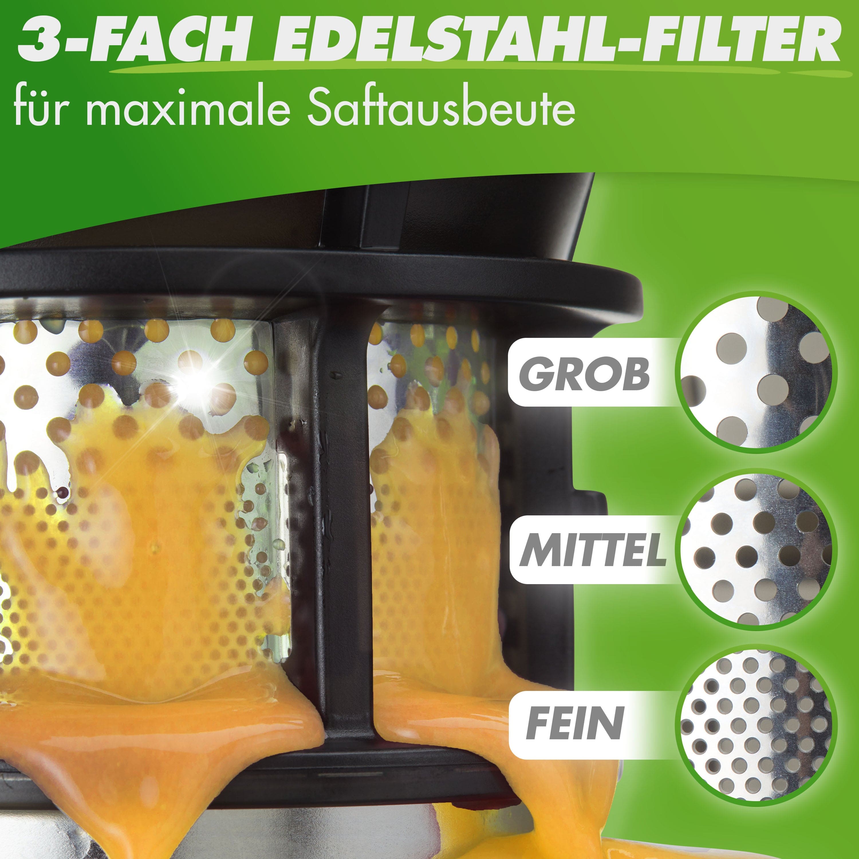 Nutrilovers Slow Juicer NUTRI-PRESS MAX (B) Entsafter Slow Juicer Großer XXL-Einwurf Obst & Gemüse Ganze Früchte entsaften ohne Nachschieben (BPA-frei) WissenWasDrinIst