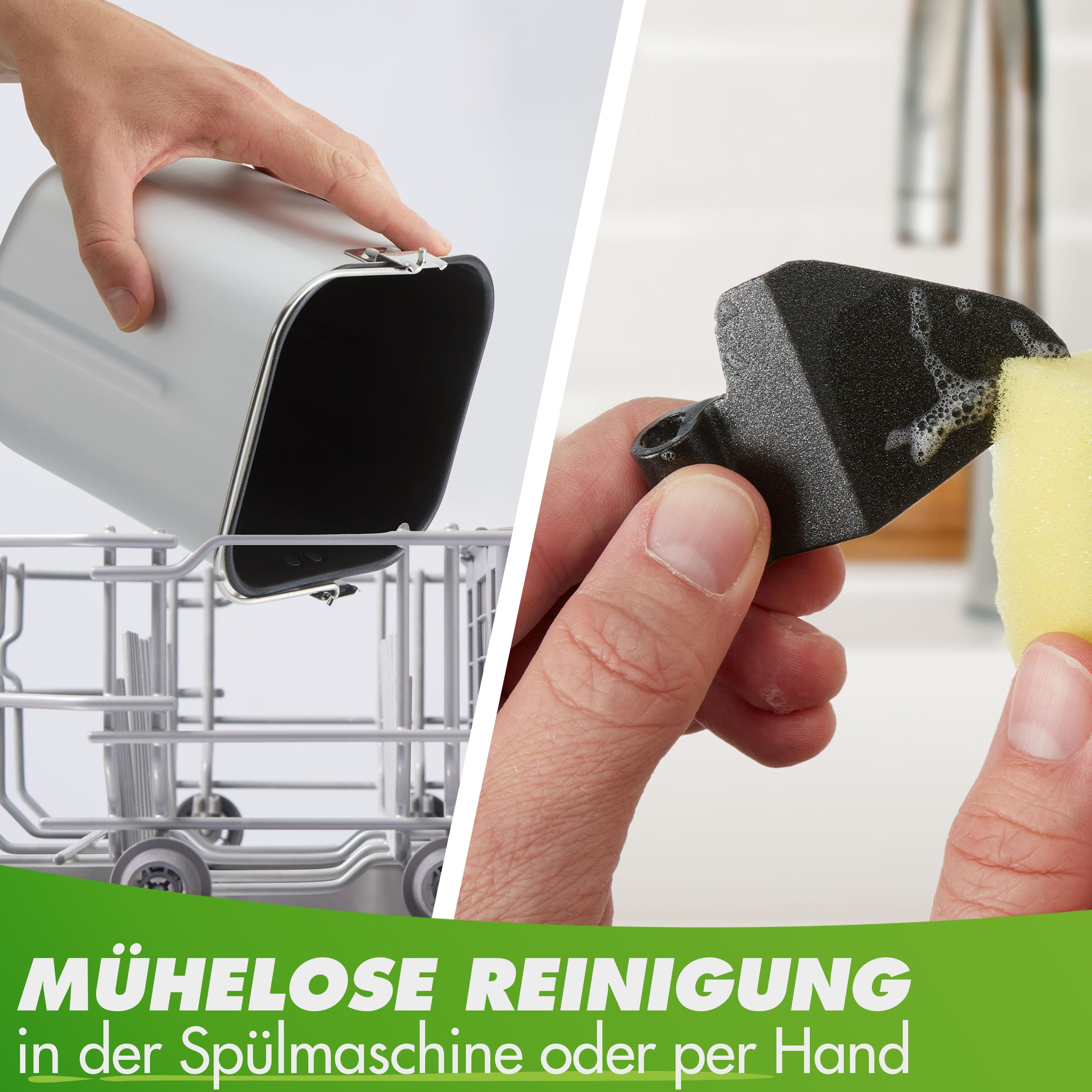 Nutrilovers Brotbackautomat NUTRI-BREAD-MAKER Edelstahl Brotbackautomat mit 19 Programmen, 3 Bräunungsstufen, Timer, 3 Brotgrößen (500g, 750g, 1000g) inkl. Rezeptbuch WissenWasDrinIst