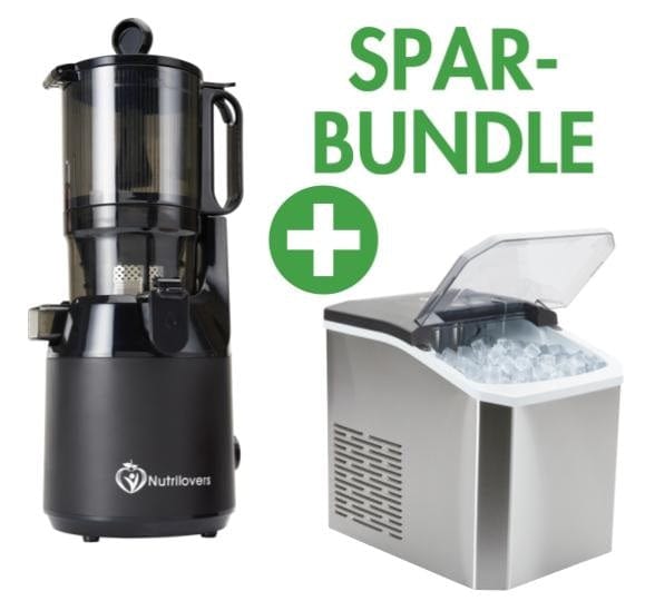 Nutrilovers NUTRI-PRESS MAX Slow Juicer + NUTRI-ICE MAKER Eiswürfelmaschine | Spar-Bundle WissenWasDrinIst