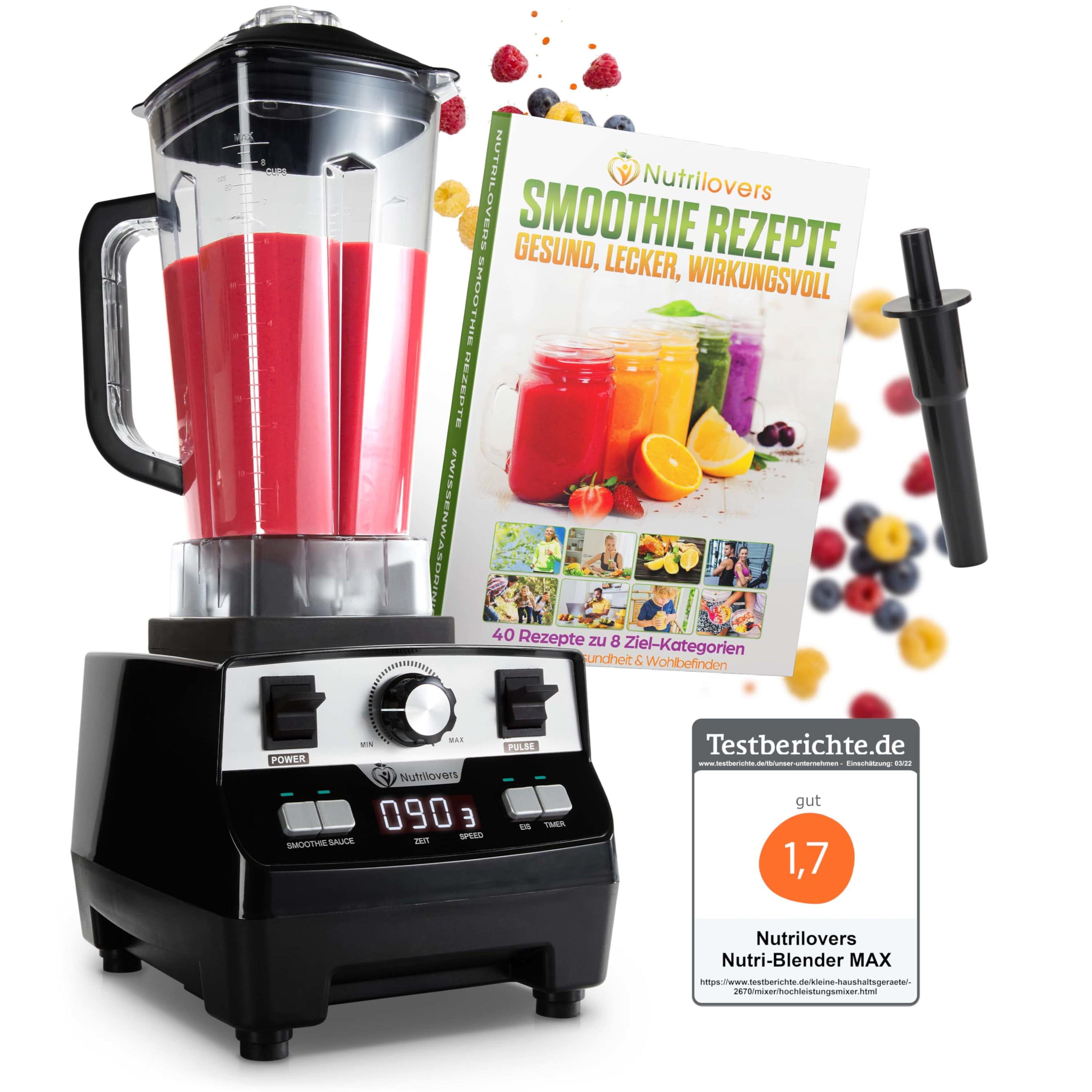 Nutrilovers Standmixer NUTRI-BLENDER MAX & NUTRI-BLENDER Smoothiemaker - Power Duo | Spar-Bundle WissenWasDrinIst