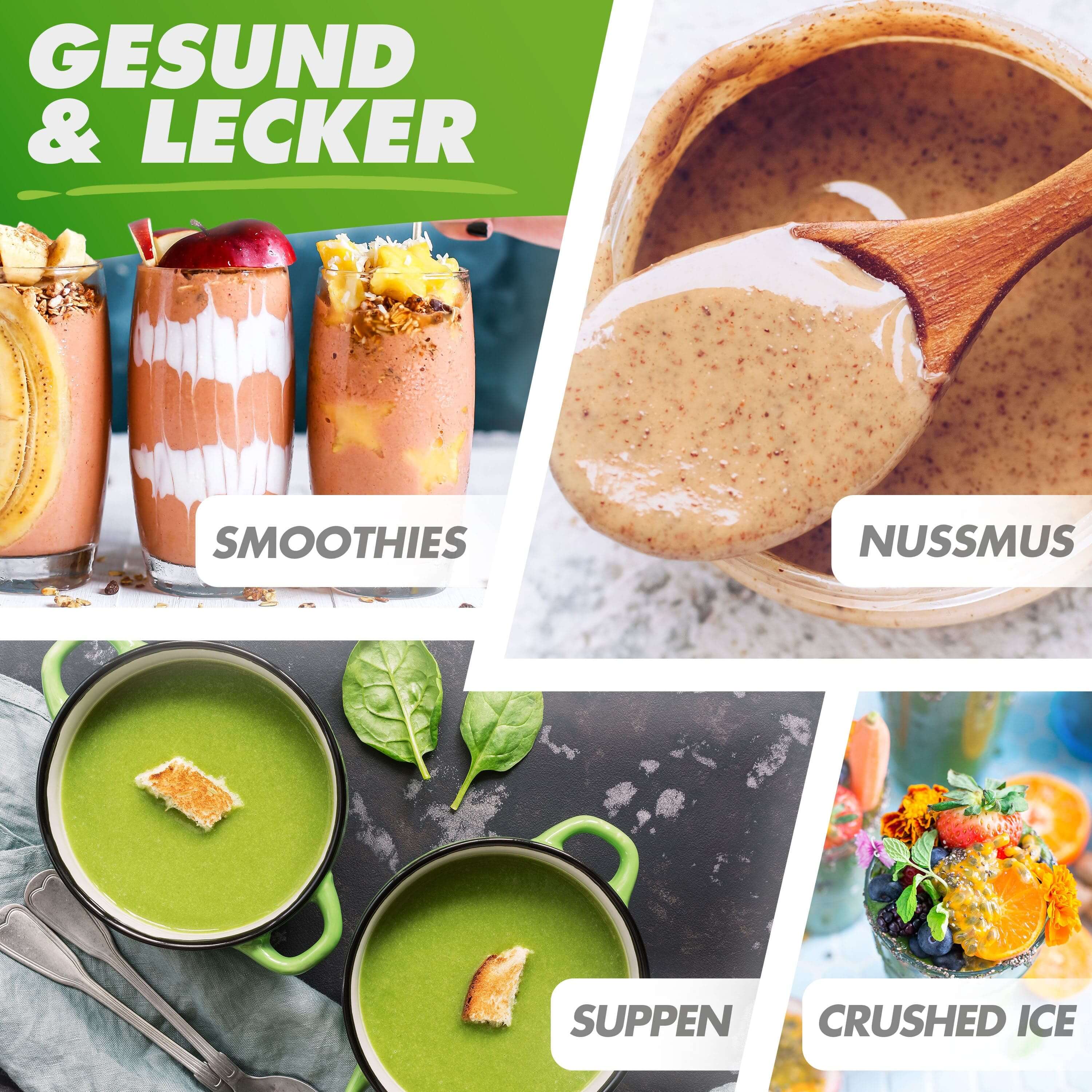 Nutrilovers NUTRI-BLENDER MAX+ (B) Hochleistungsmixer 2000W Standmixer von Nutrilovers