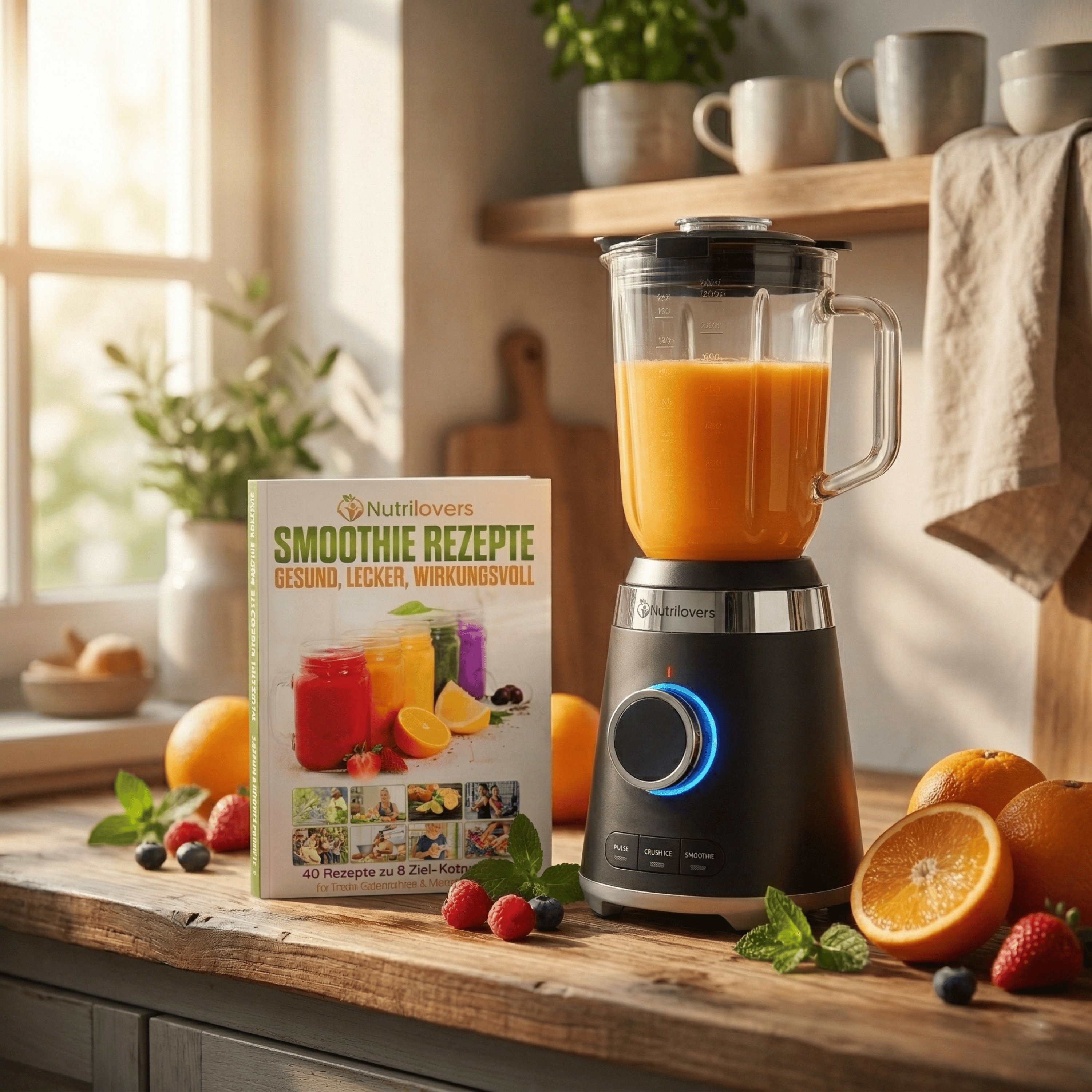 Nutrilovers Standmixer mit Glasbehälter NUTRI-BLENDER GLAS - 1300W, 3 Programme