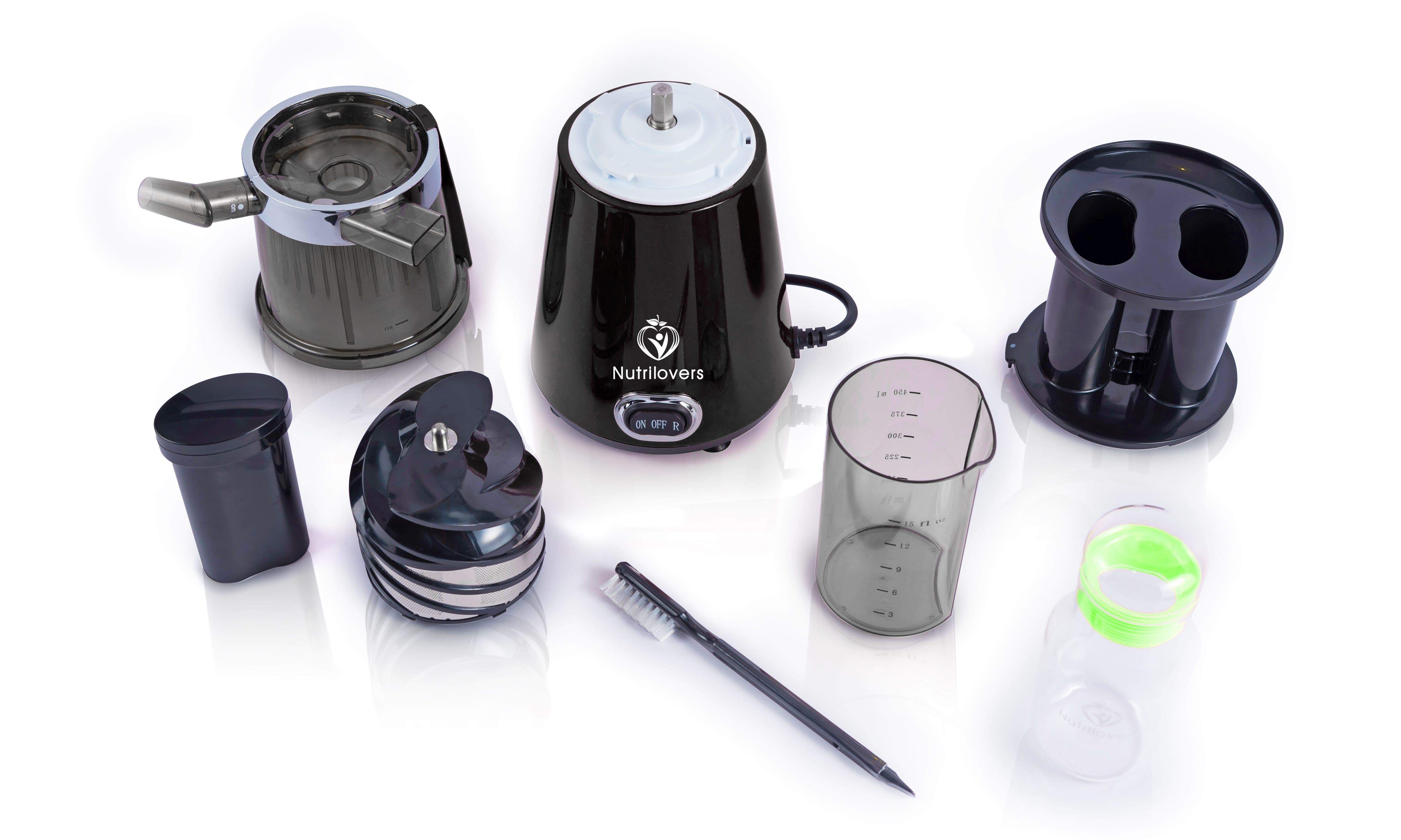 Nutrilovers Slow Juicer BLACK PEPPER NUTRI-PRESS Slow Juicer für Einsteiger | BPA-Frei (Black Pepper) (FBA) kuechengeraete haushaltsgeraete WissenWasDrinIst