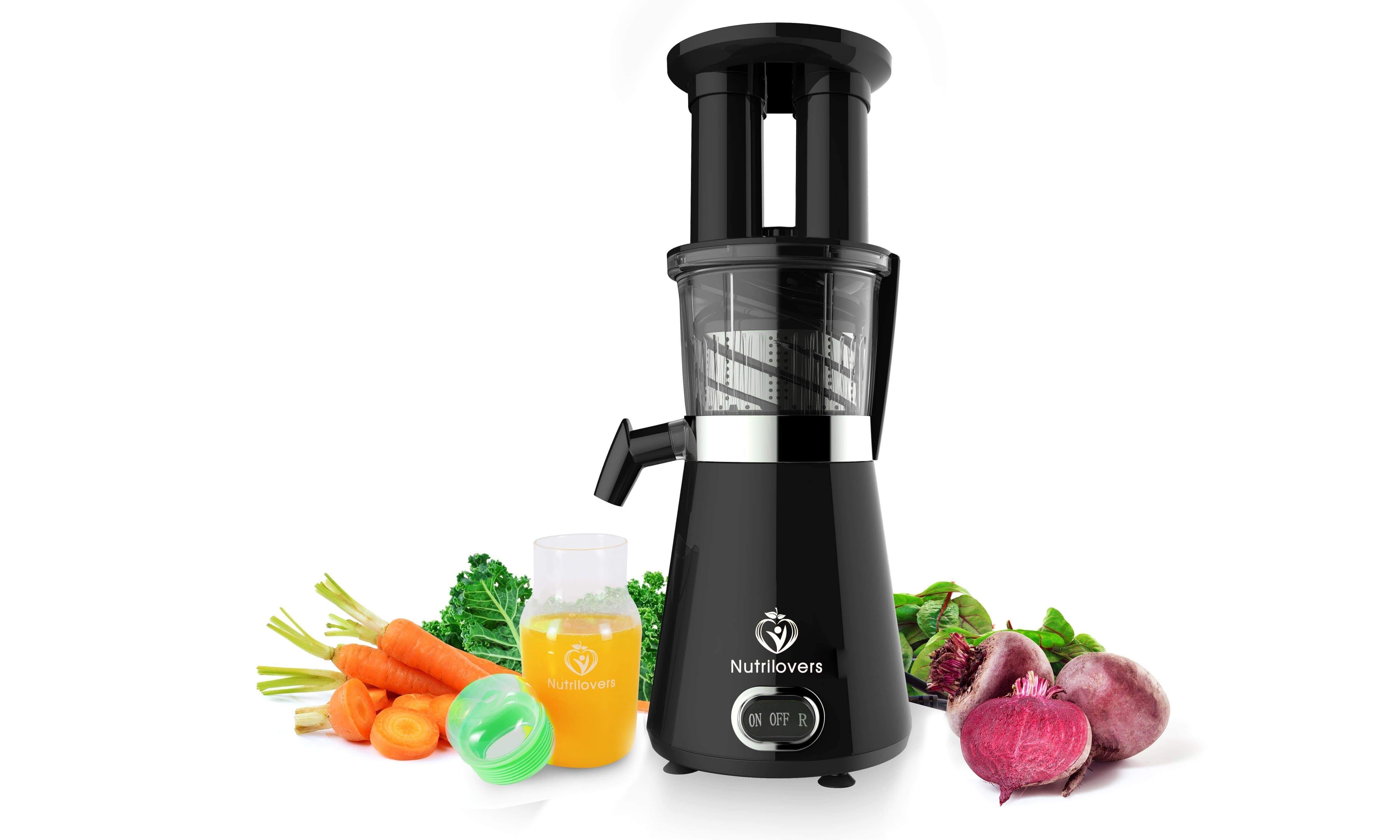 Nutrilovers Slow Juicer BLACK PEPPER NUTRI-PRESS Slow Juicer für Einsteiger | BPA-Frei (Black Pepper) (FBA) kuechengeraete haushaltsgeraete WissenWasDrinIst