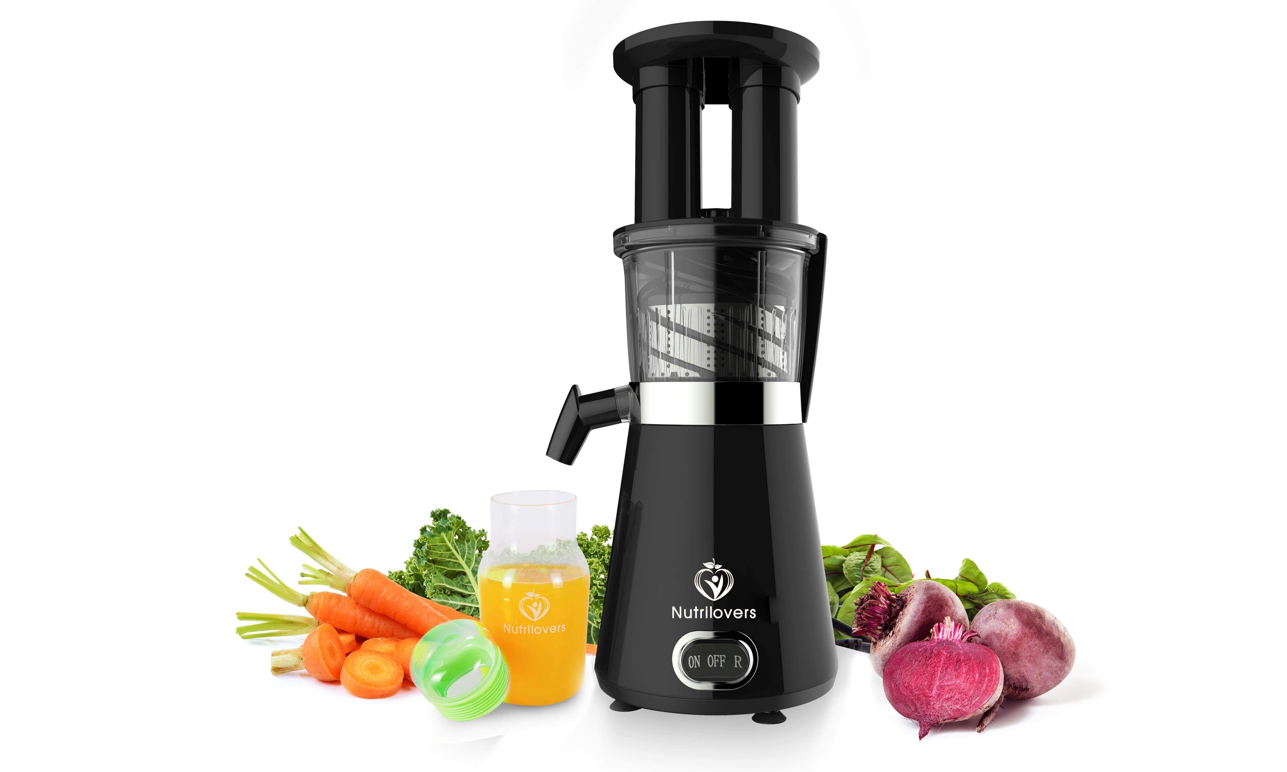 Nutrilovers Slow Juicer BLACK PEPPER NUTRI-PRESS Slow Juicer für Einsteiger | BPA-Frei (Black Pepper) (FBA) kuechengeraete haushaltsgeraete WissenWasDrinIst