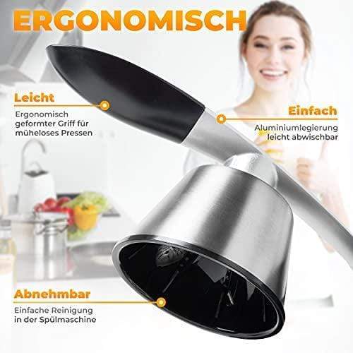 Nutrilovers Zitruspresse CITRUS-PRESS Zitruspresse, elektrisch, Edelstahl, 300W | 100% BPA-frei WissenWasDrinIst