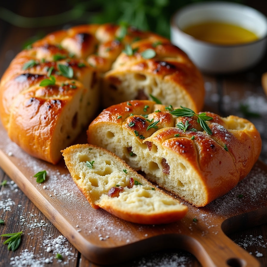 Grillbrot mit Röstzwiebeln & Kräutern