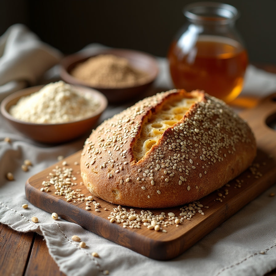 Dinkelvollkornbrot mit Leinsamen