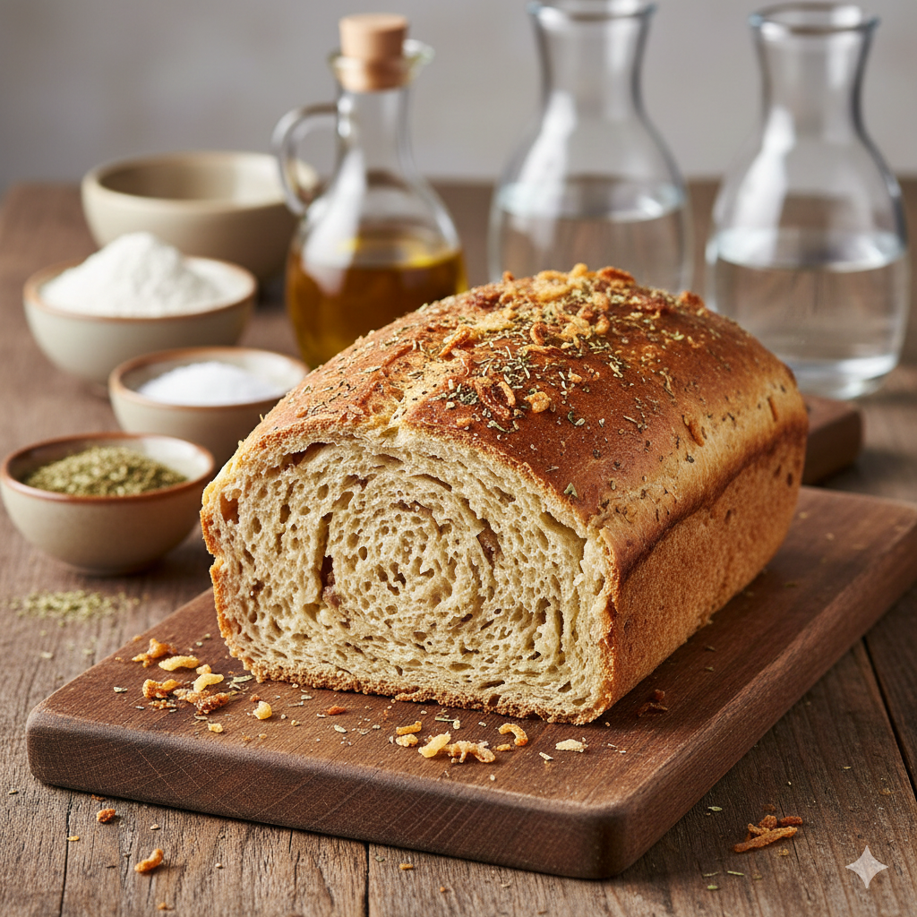 Grillbrot mit Röstzwiebeln & Kräutern