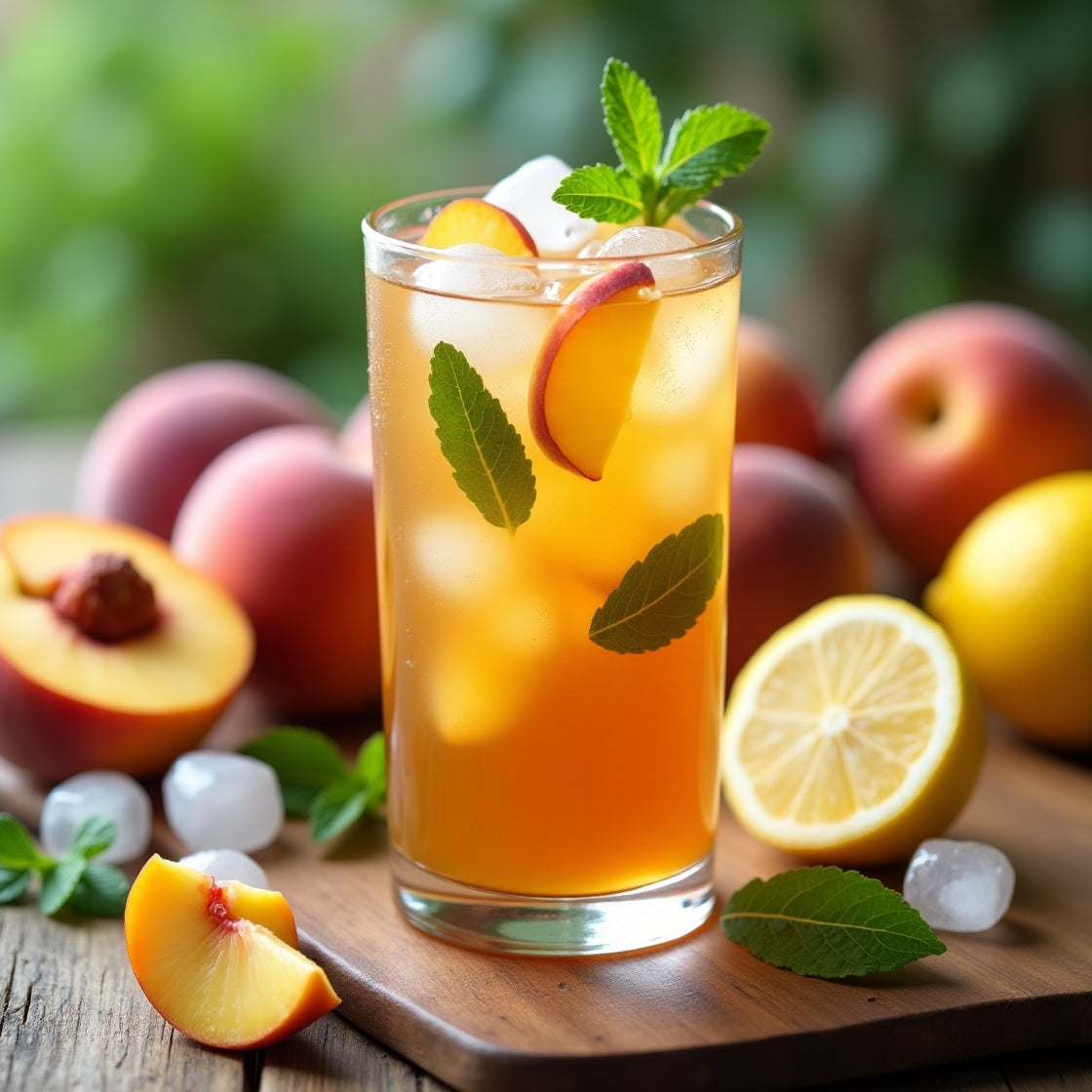 Peach iced tea Peach iced tea