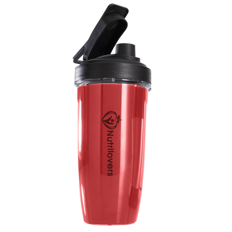 Nutrilovers Becher zum Blenden, groß (0,8 Liter) MIT Trinkkappe | NUTRI-BLENDER NEW Smoothiemaker