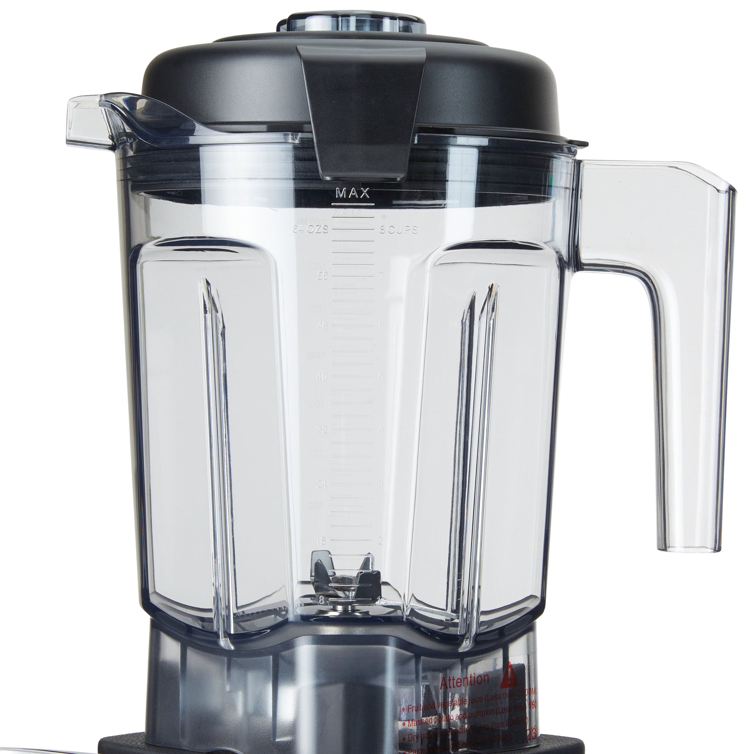 Nutrilovers Ersatzteil Mixbehälter mit Deckel und Verschlusskappe, 2L (Tritan – BPA Frei) | NUTRI-BLENDER MAX+ kuechengeraete haushaltsgeraete WissenWasDrinIst