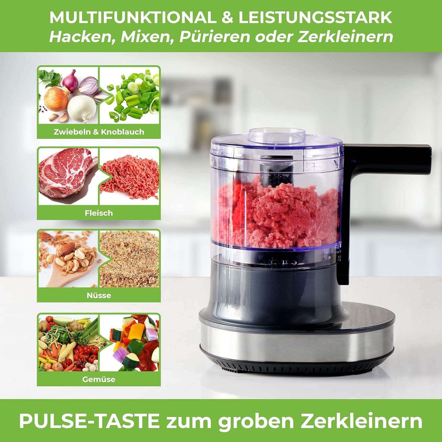 Nutrilovers GREEN-PRESS MAX Slow Juicer + NUTRI-CHOPPER 4D Multizerkleinerer | Spar-Bundle WissenWasDrinIst