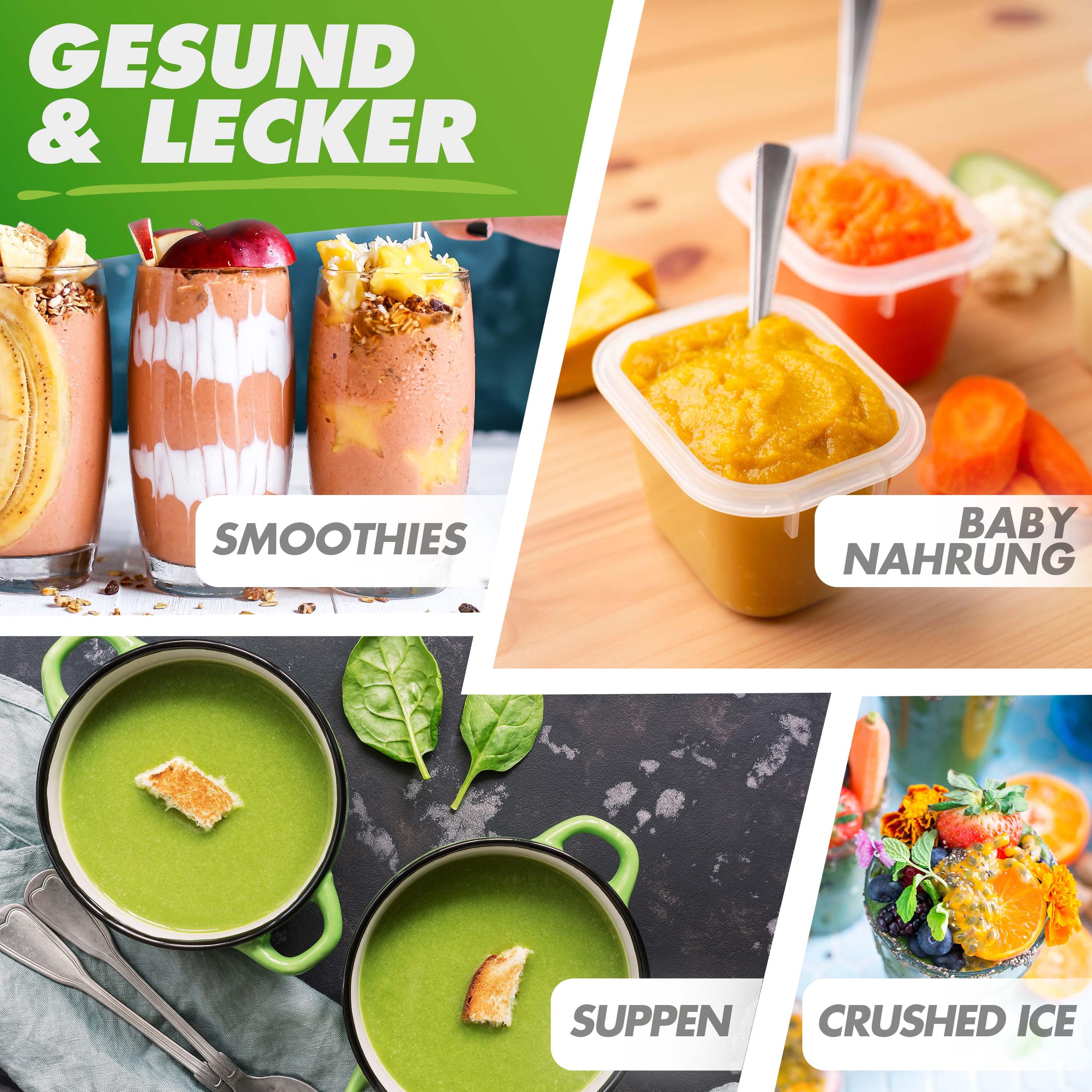 Nutrilovers NUTRI-BLENDER MAX Hochleistungsmixer + NUTRI-ICE MAKER Eiswürfelmaschine    | Spar-Bundle WissenWasDrinIst