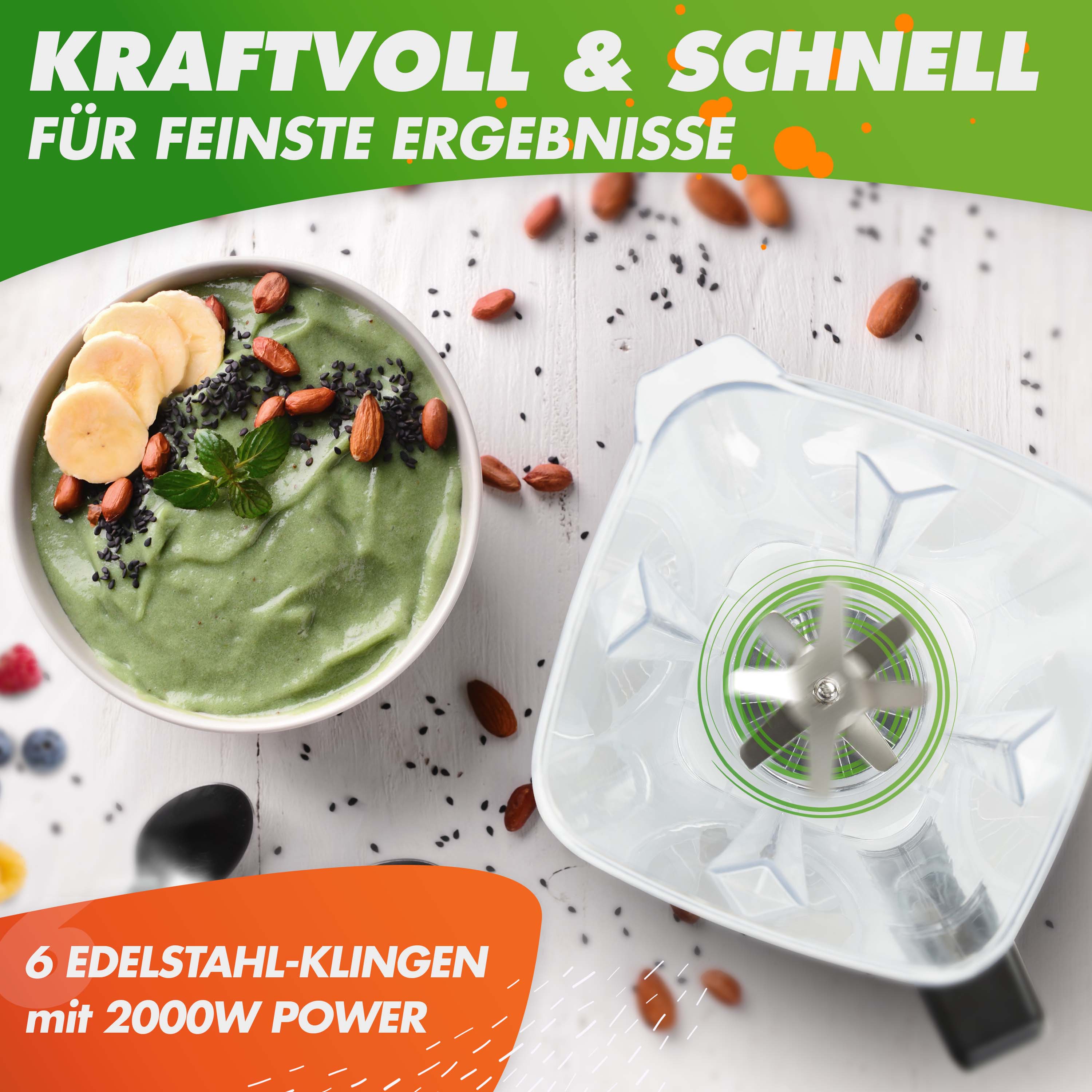 Nutrilovers NUTRI-BLENDER MAX Hochleistungsmixer + NUTRI-ICE MAKER Eiswürfelmaschine    | Spar-Bundle WissenWasDrinIst