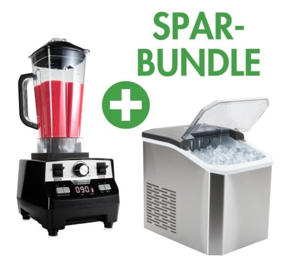 Nutrilovers NUTRI-BLENDER MAX Hochleistungsmixer + NUTRI-ICE MAKER Eiswürfelmaschine    | Spar-Bundle WissenWasDrinIst