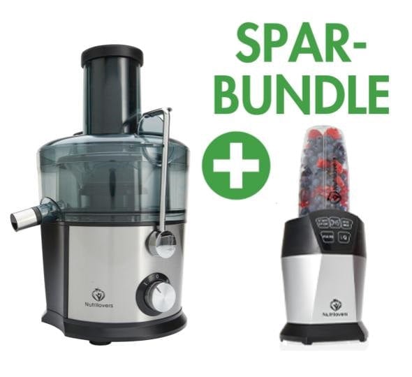 Nutrilovers QUICK-JUICER Zentrifugal-Entsafter + NUTRI-BLENDER Smoothie-Maker   | Spar-Bundle WissenWasDrinIst
