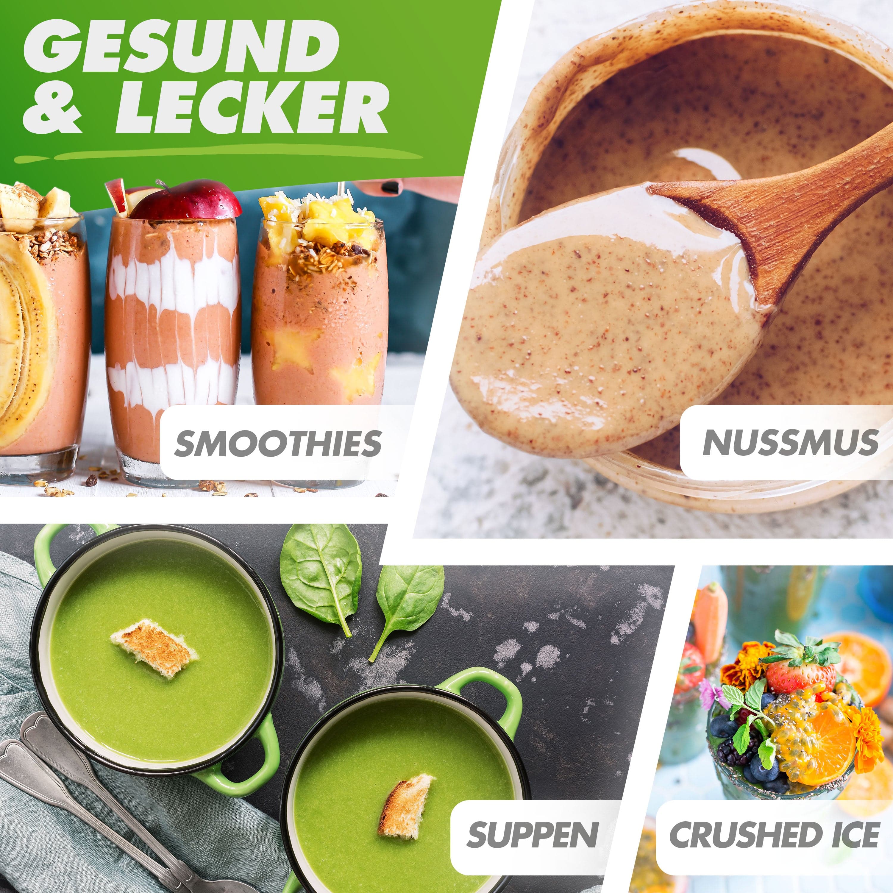Nutrilovers Standmixer NUTRI-BLENDER MAX+ & NUTRI-BLENDER Smoothiemaker - Power Duo | Spar-Bundle WissenWasDrinIst