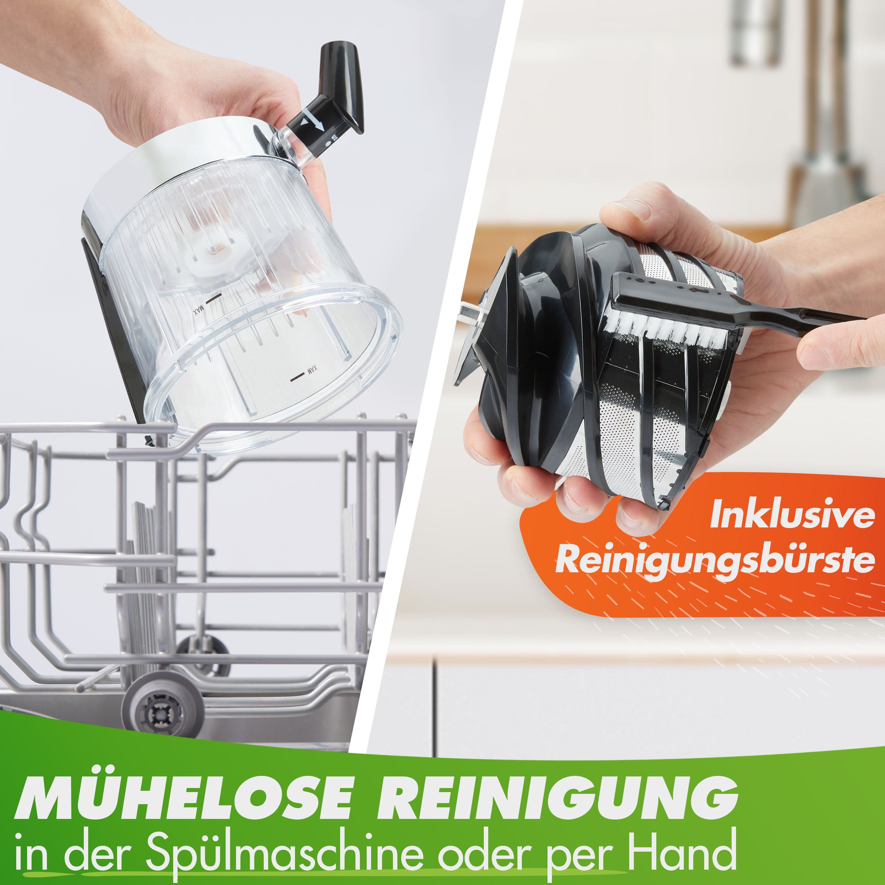 Nutrilovers NUTRI-PRESS (B) Black Pepper Slow Juicer für Einsteiger | BPA-Frei