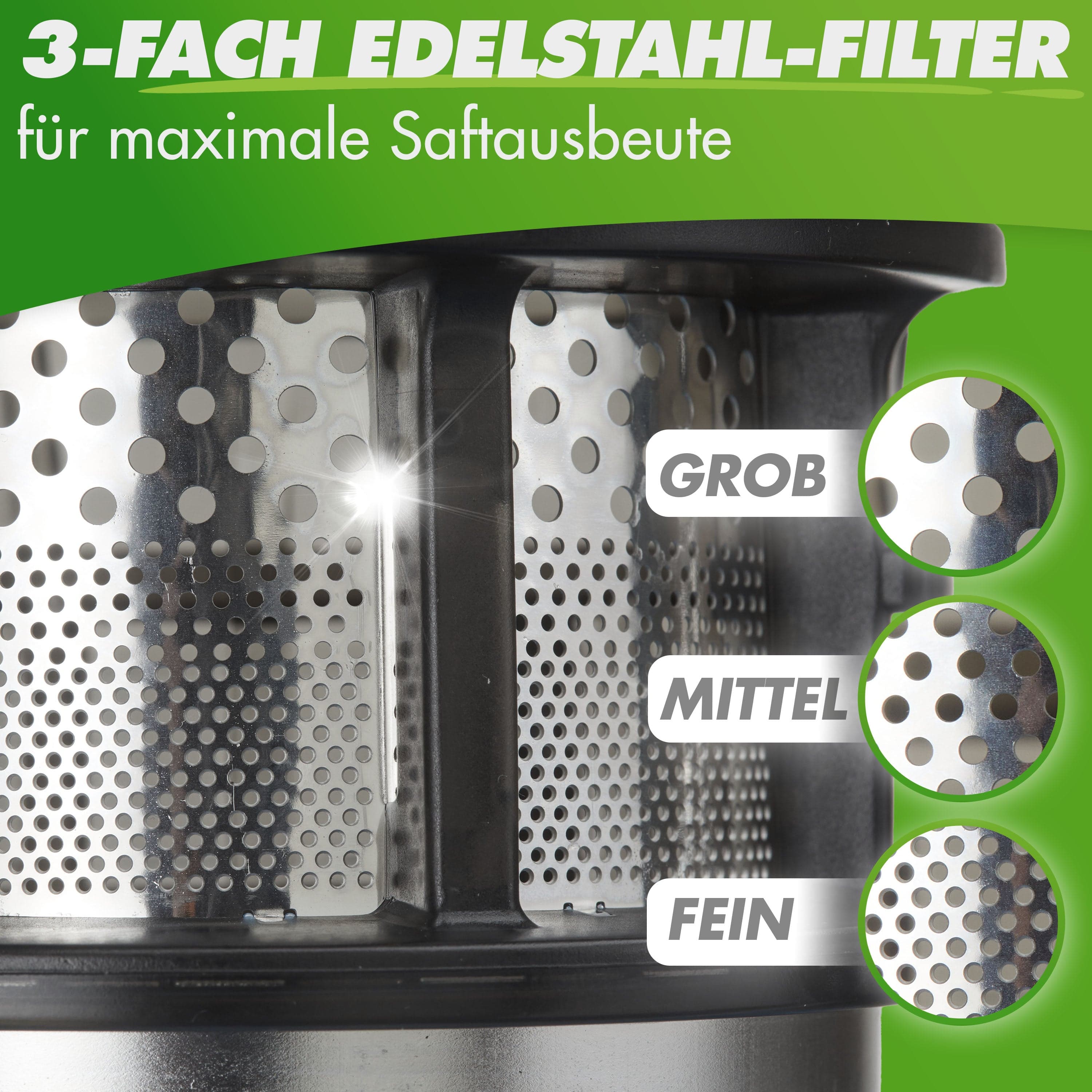 Nutrilovers Slow Juicer NUTRI-PRESS MAX+ (B) Ganze Früchte entsaften - 150mm