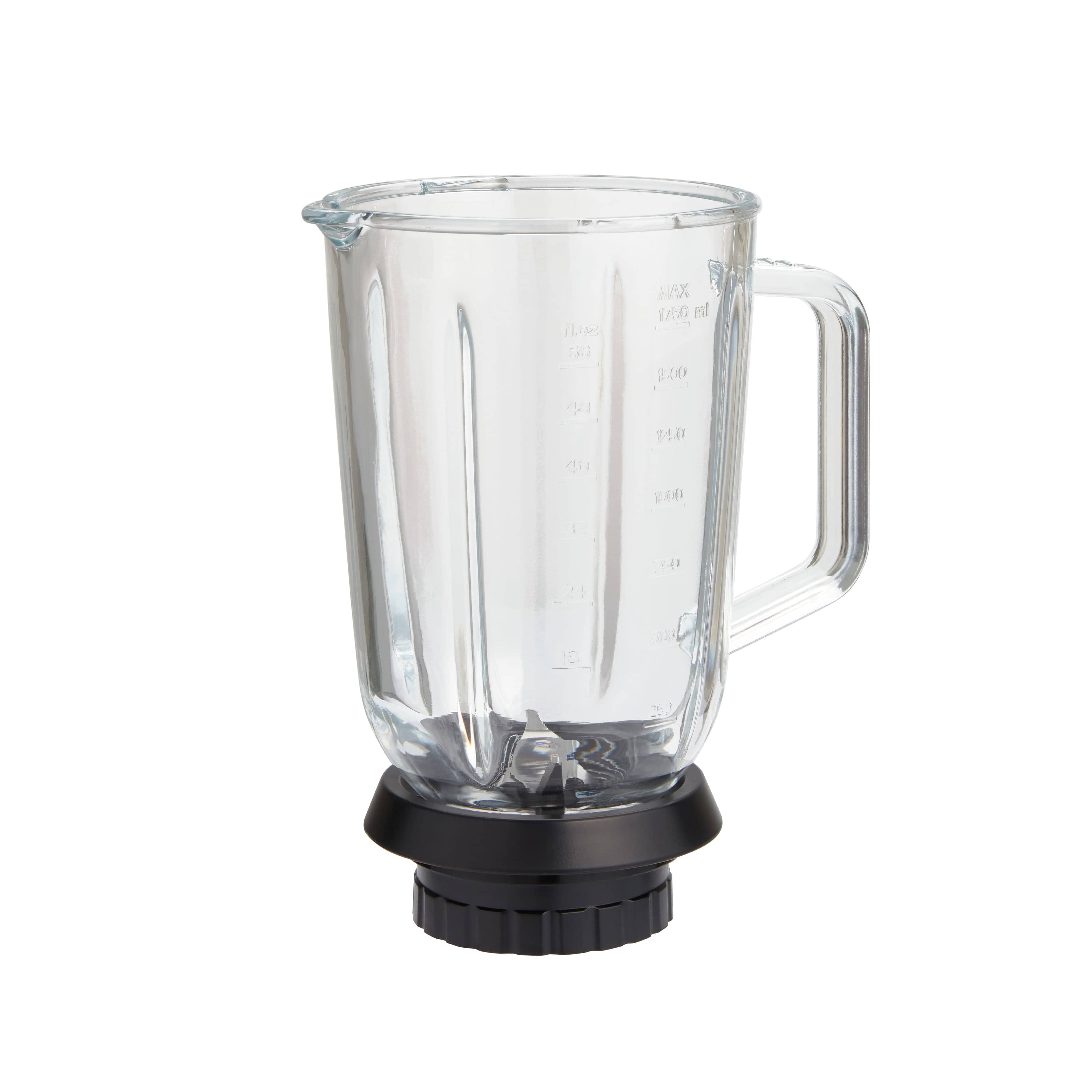 Nutrilovers Glas-Mixbehälter inkl. Messereinheit und Sicherungsring (OHNE Deckel) | NUTRI-BLENDER GLAS