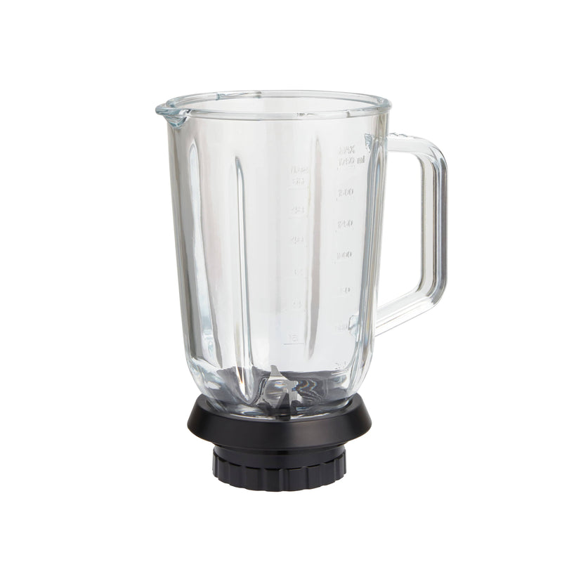 Nutrilovers Glas-Mixbehälter inkl. Messereinheit und Sicherungsring (OHNE Deckel) | NUTRI-BLENDER GLAS