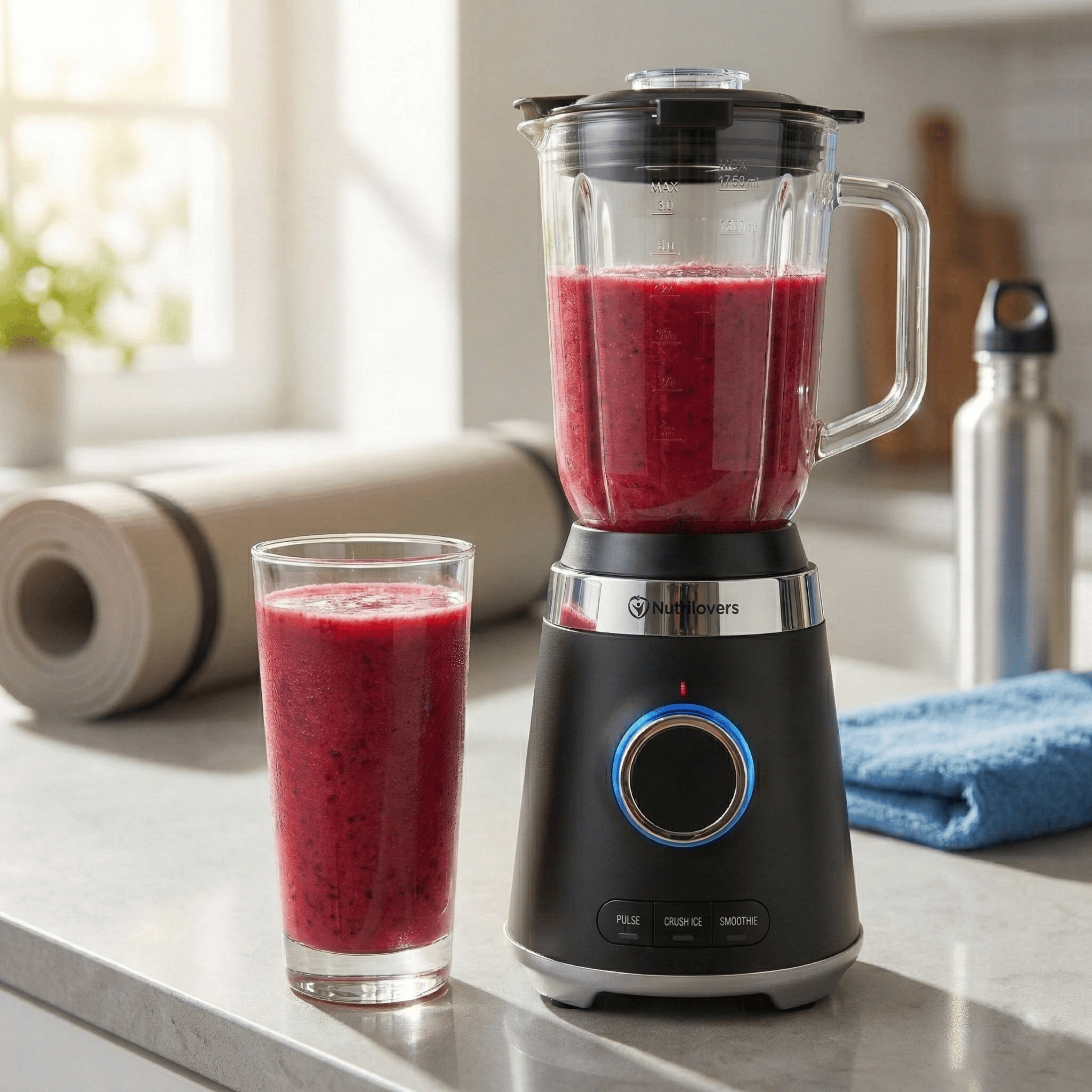 Nutrilovers Standmixer mit Glasbehälter NUTRI-BLENDER GLAS - 1300W, 3 Programme