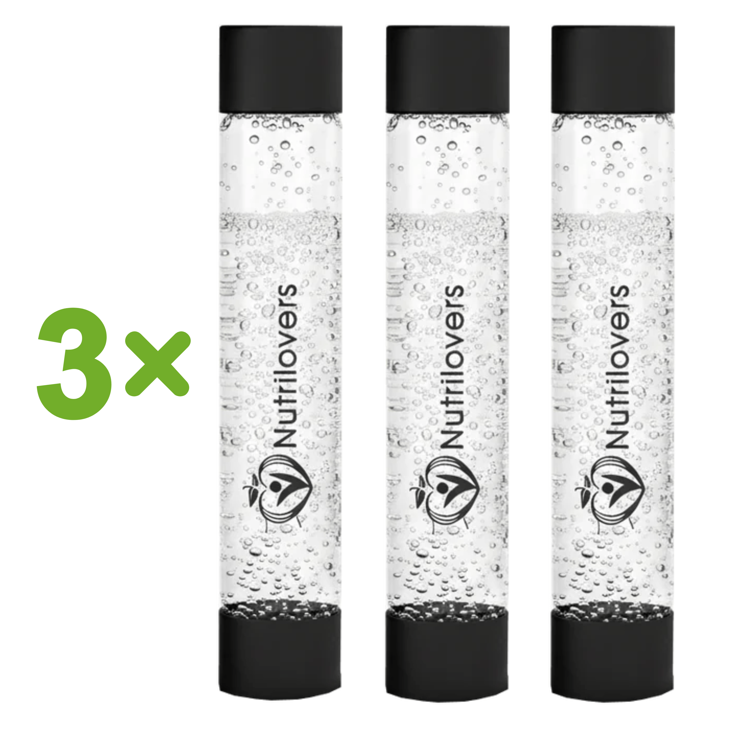 Nutrilovers NUTRI-STREAM BOTTLE als Einzelflasche, 2er und 3er Set 3er Set