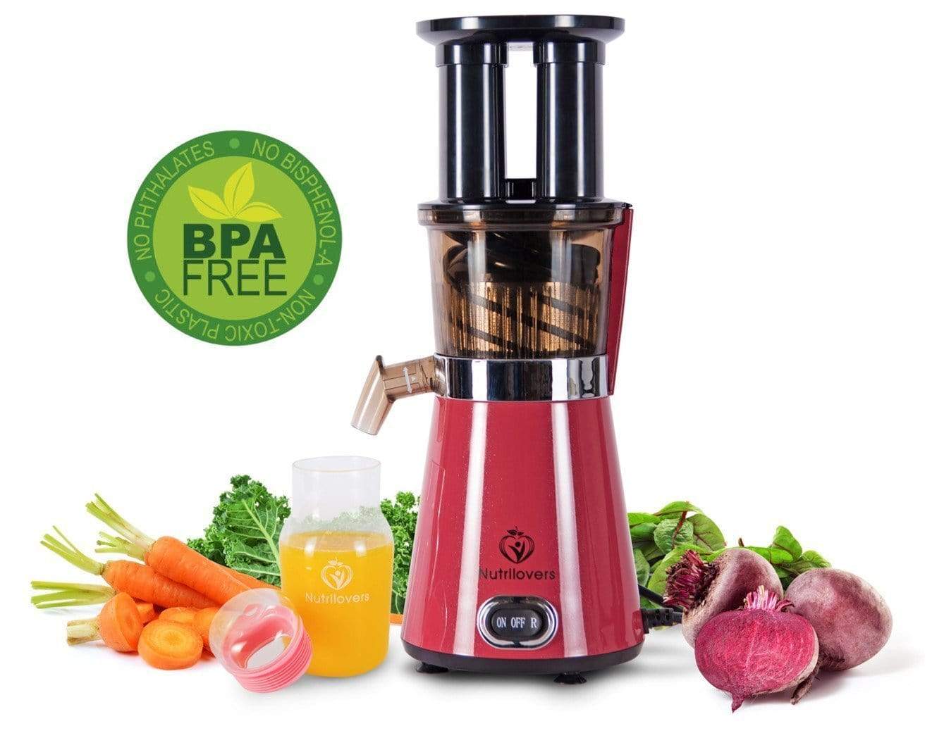 Nutrilovers Slow Juicer NUTRI-PRESS Slow Juicer für Einsteiger | BPA-Frei (FBA) kuechengeraete haushaltsgeraete WissenWasDrinIst